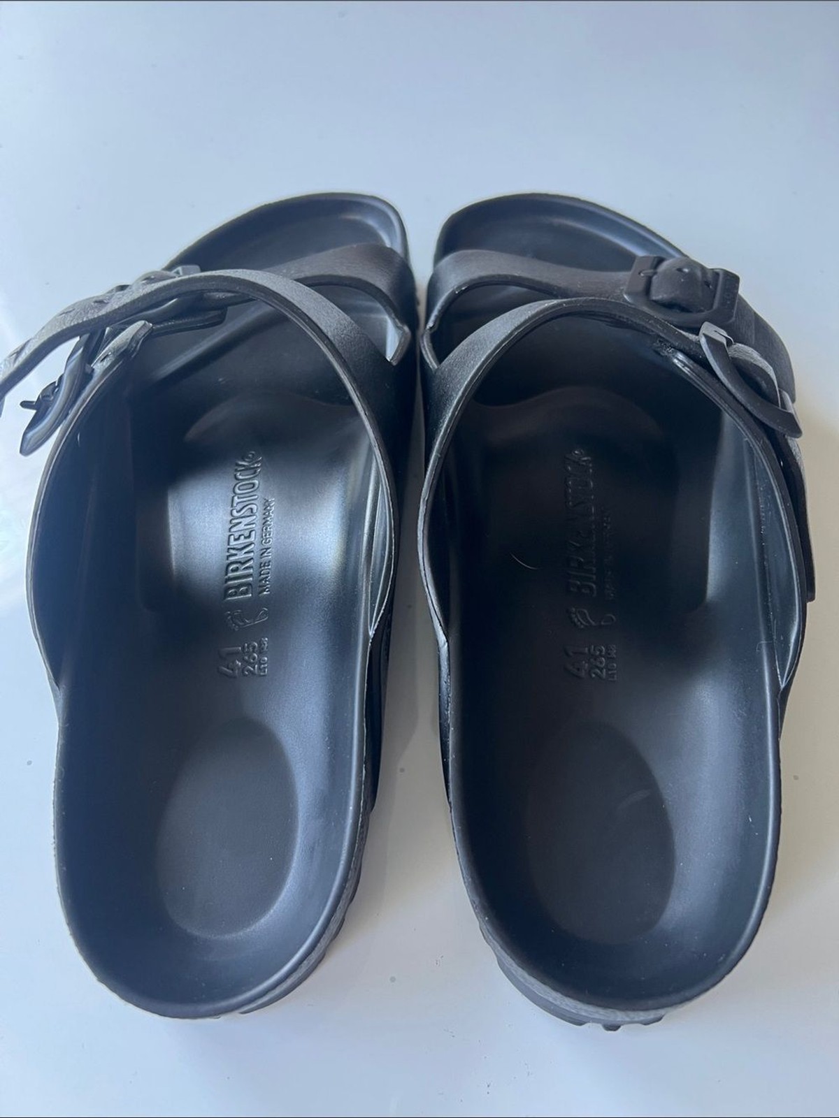 NWOT Birkenstock Arizona EVA Black Waterproof Sandals EU 41 US Women’s 10–10.5 M