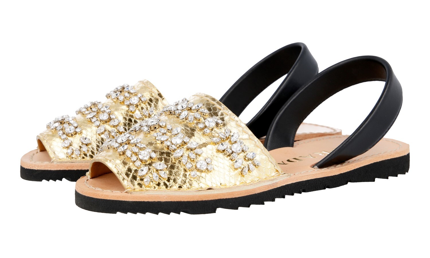 PRADA Leather Crystal Ayers Snake Slides Mules Sandals 1X181G – US 6.5 EU 36,5