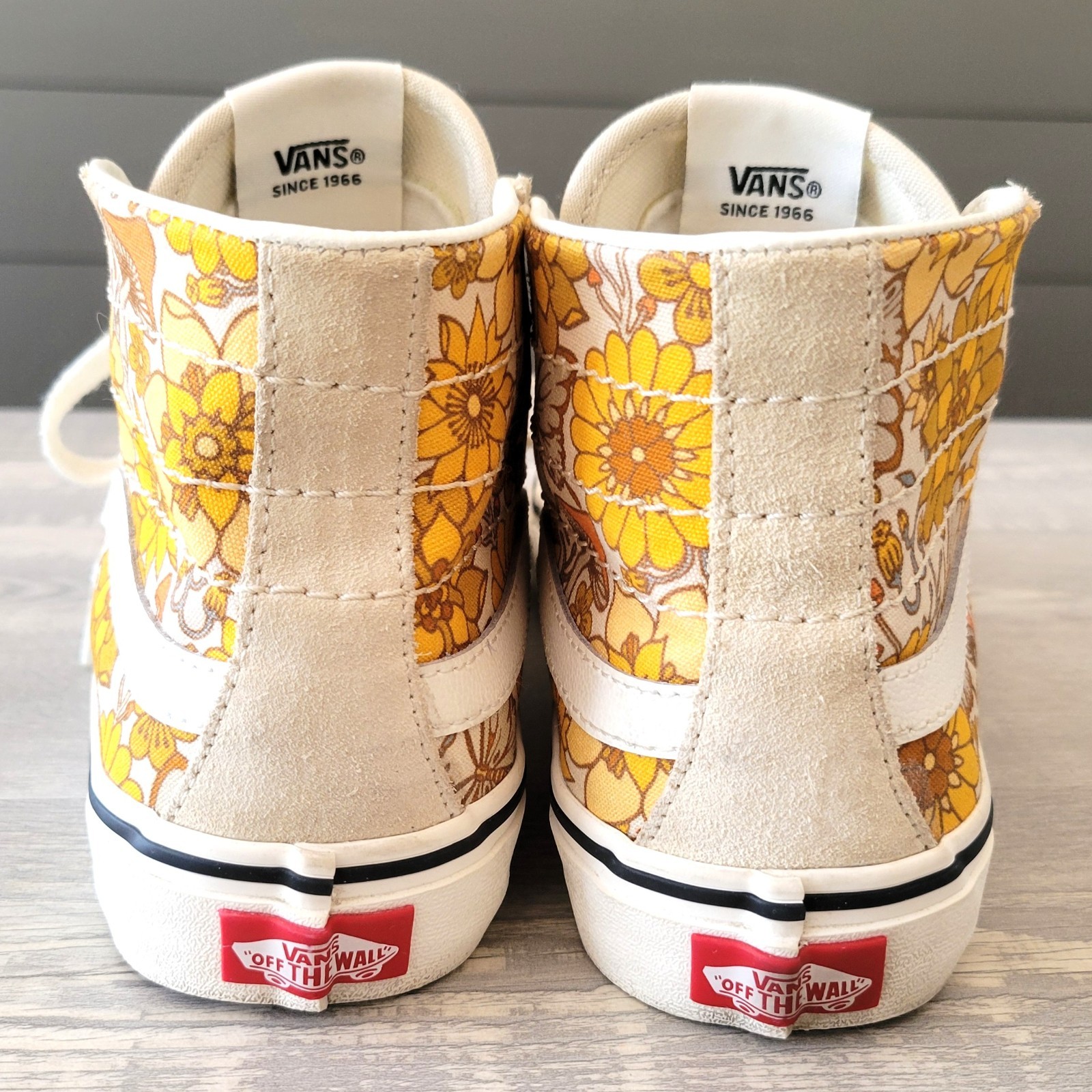 Vans Ultracush sk8 Floral Retro Boho Print Flowers Butterflies Womens 7 EUC