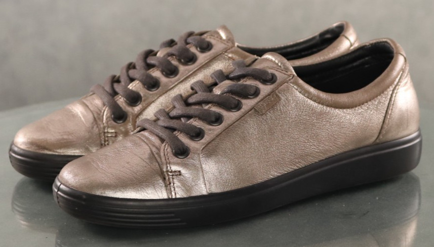 ECCO Women’s Sneakers Shoes Size EU 37 US 6-6.5 Leather Bronze