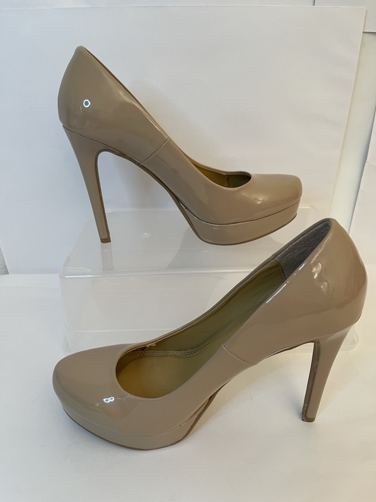 Chinese Laundry Women’s Nude Beige Dress Shoes Size 9.5 Stilettos Platform Heels