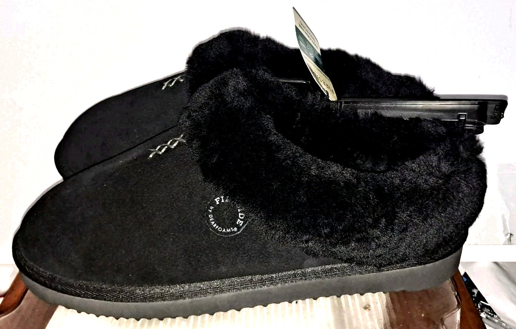 NEW Fireside by Dearfoams Womens Size 11 Adelaide Genuine Shearling Clog Slipper