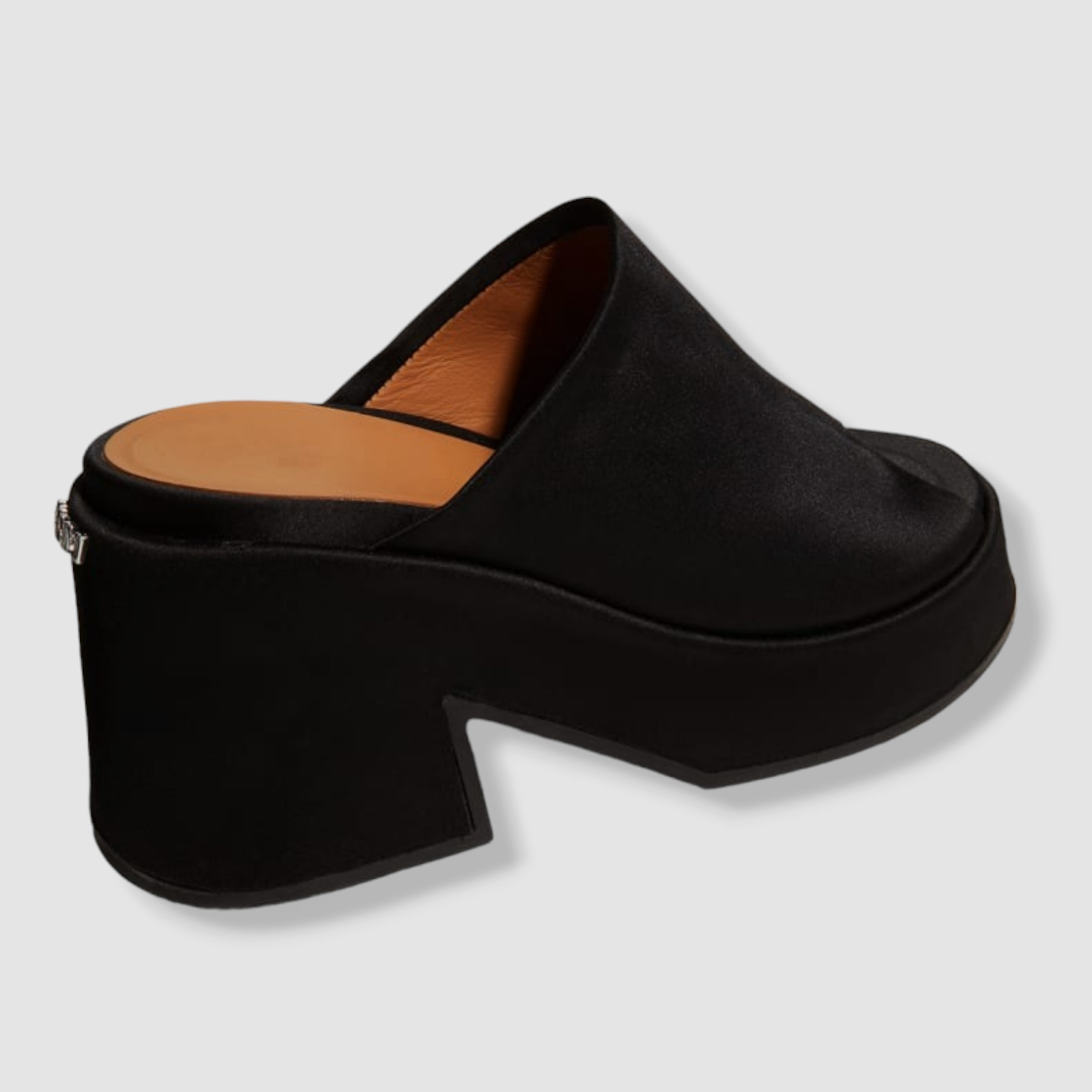 $395 Ganni Women’s Black Retro Recycled Platform Mule Sandal Shoes Size 39