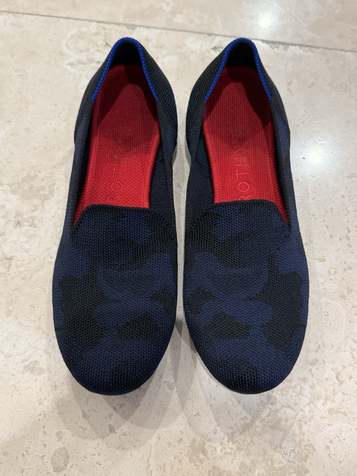 Rothy’s The Loafer in Midnight Camo Blue, Women’s Size 7.5