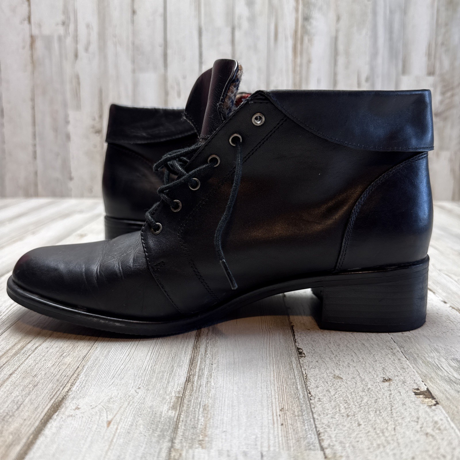 VTG Classic Elements Shoes Womens Sz 8.5 M (AA) Black Lenni Ankle Boots
