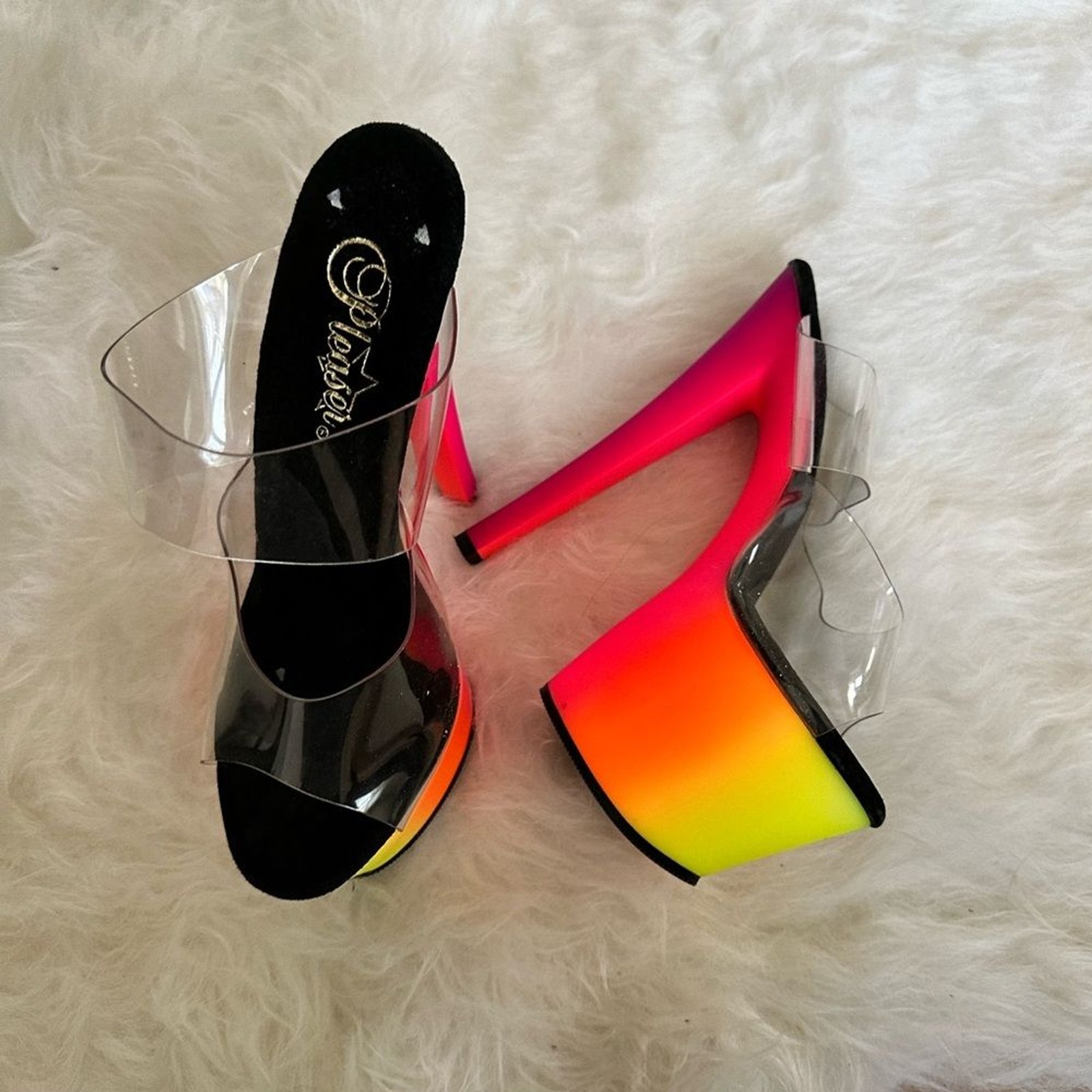 Pleaser Heels UV Rainbow