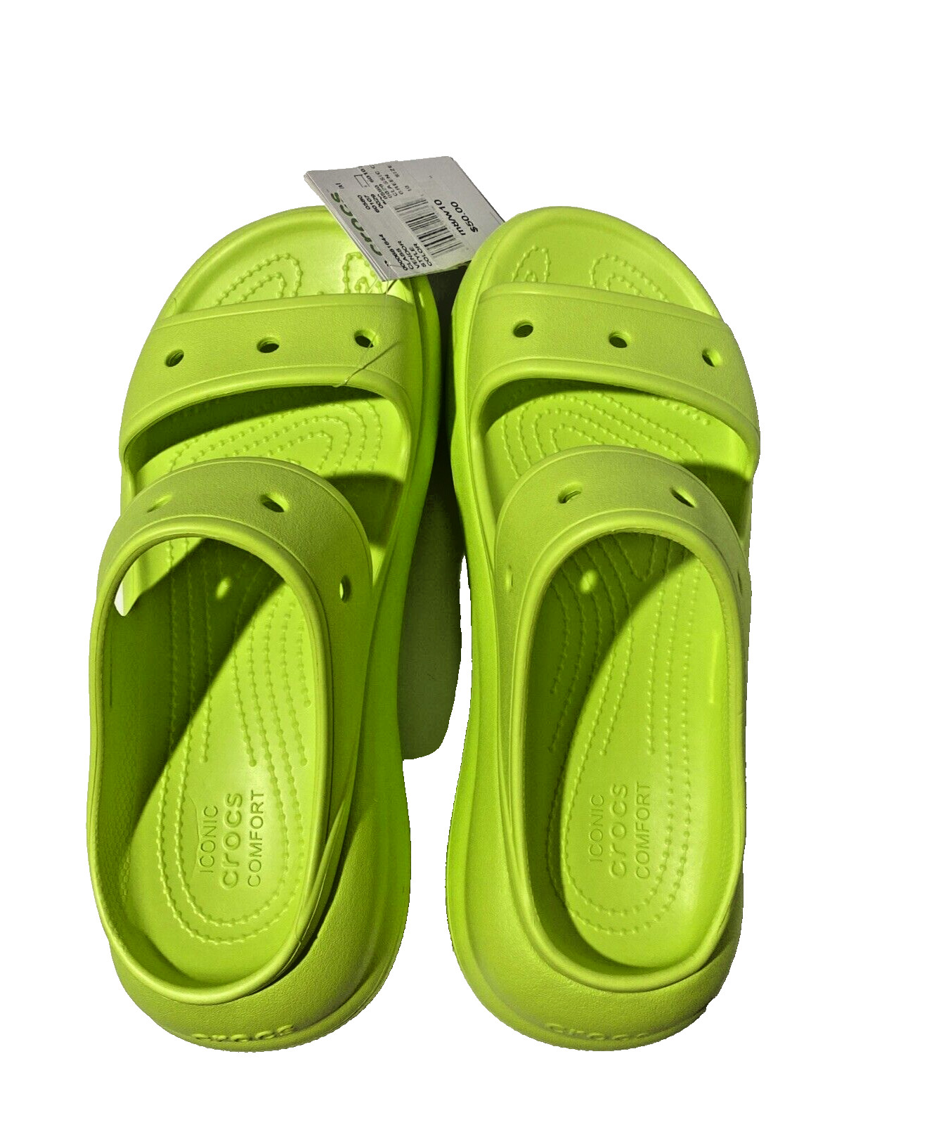 Crocs Classic Crush Sandal/NWT/Women’s Size 10/Men’s Size 8/Lime Green