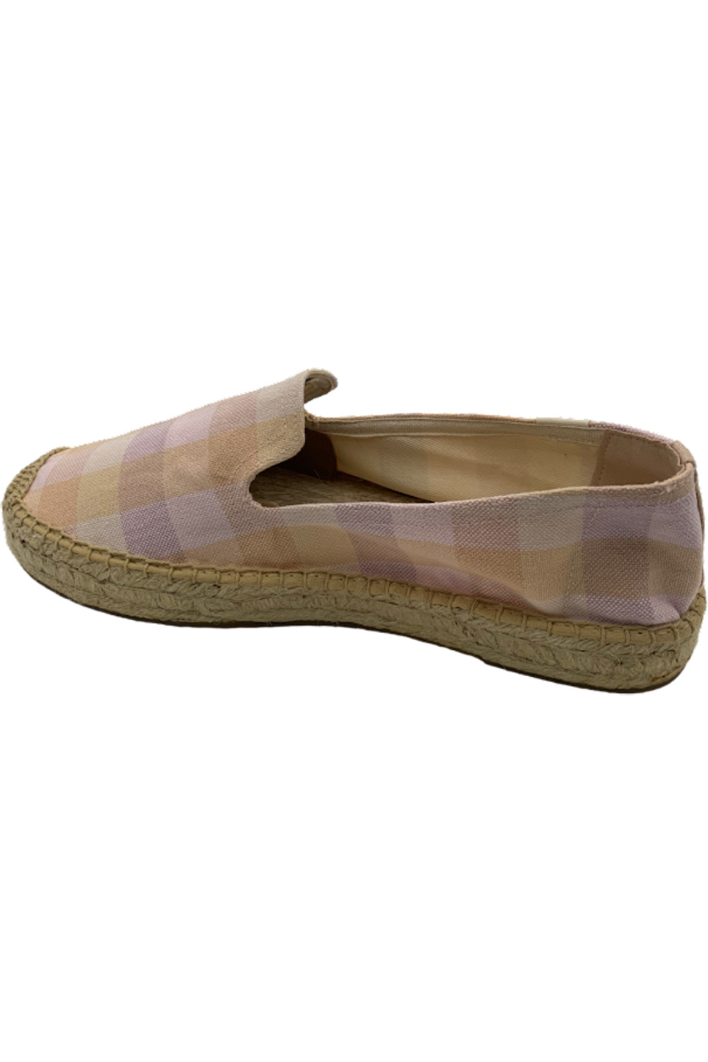 Soludos Woven Platform Smoking Slippers Coral Madras