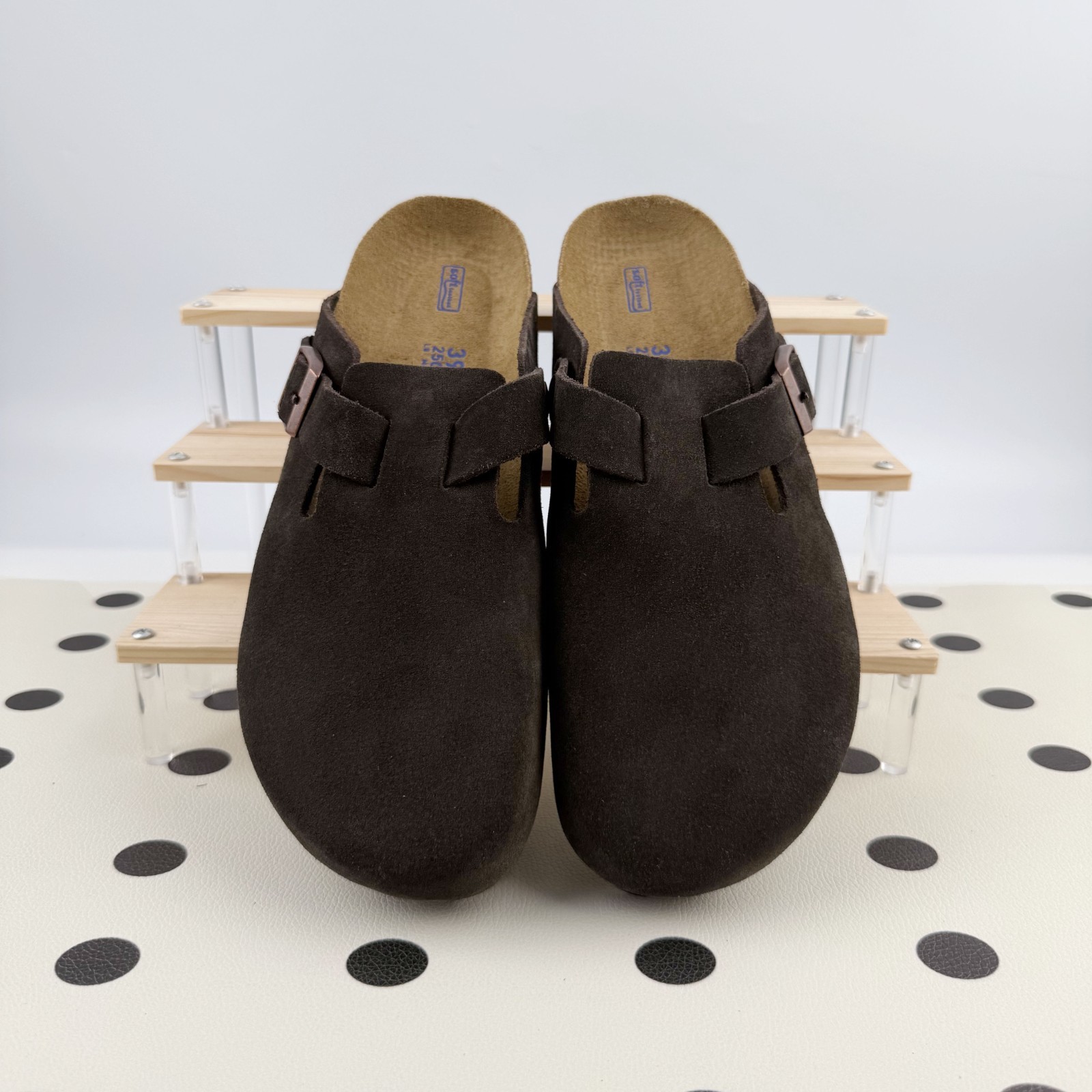Birkenstock Boston Mocha Suede Leather Soft Footbed Clog Women and Men Shoes