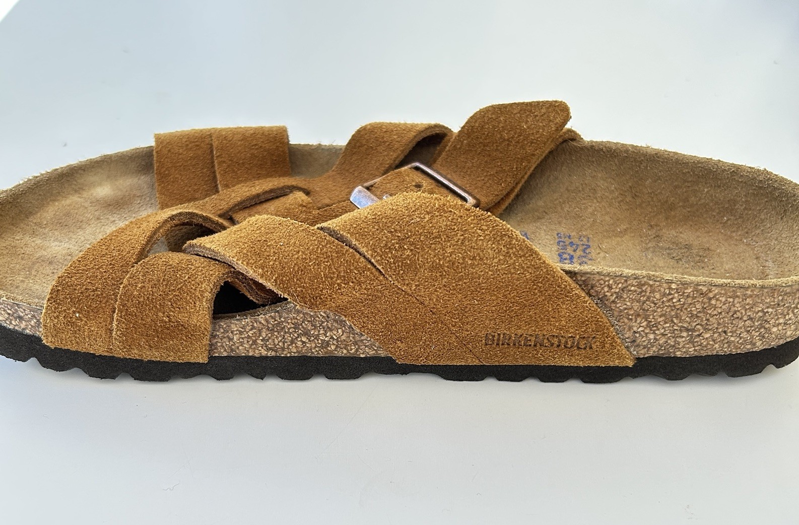 BIRKENSTOCK Lugano Sandals Mink Women’s 38 EU 7-7.5 US Narrow Soft Footbed EUC