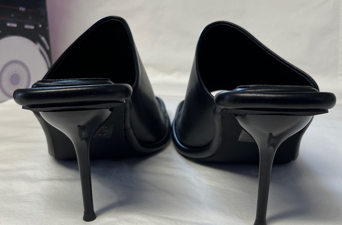 Cape Robbin Sz 11 Black Slide Ander Heels Sandals Open Square Toe Shoes NEW in B