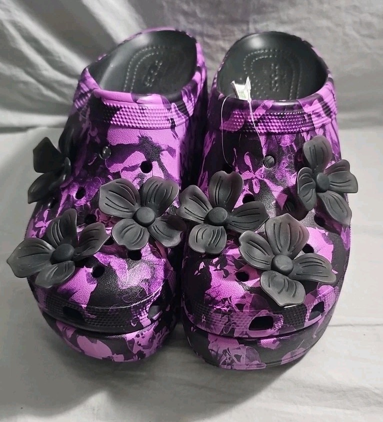 CROCS Siren Hyper Floral Clog ‘Black Multi’ Size M- 8 W-10