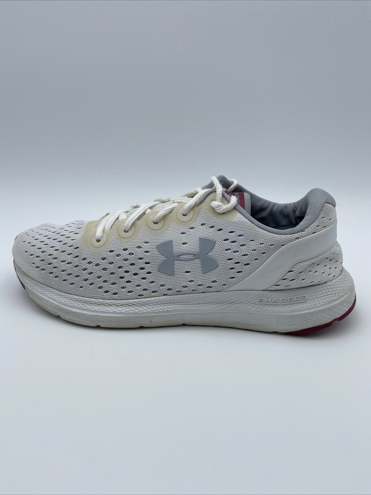 Under Armour Womens Charged Impulse White Athletic Shoes 9 Medium (B,M) #Y