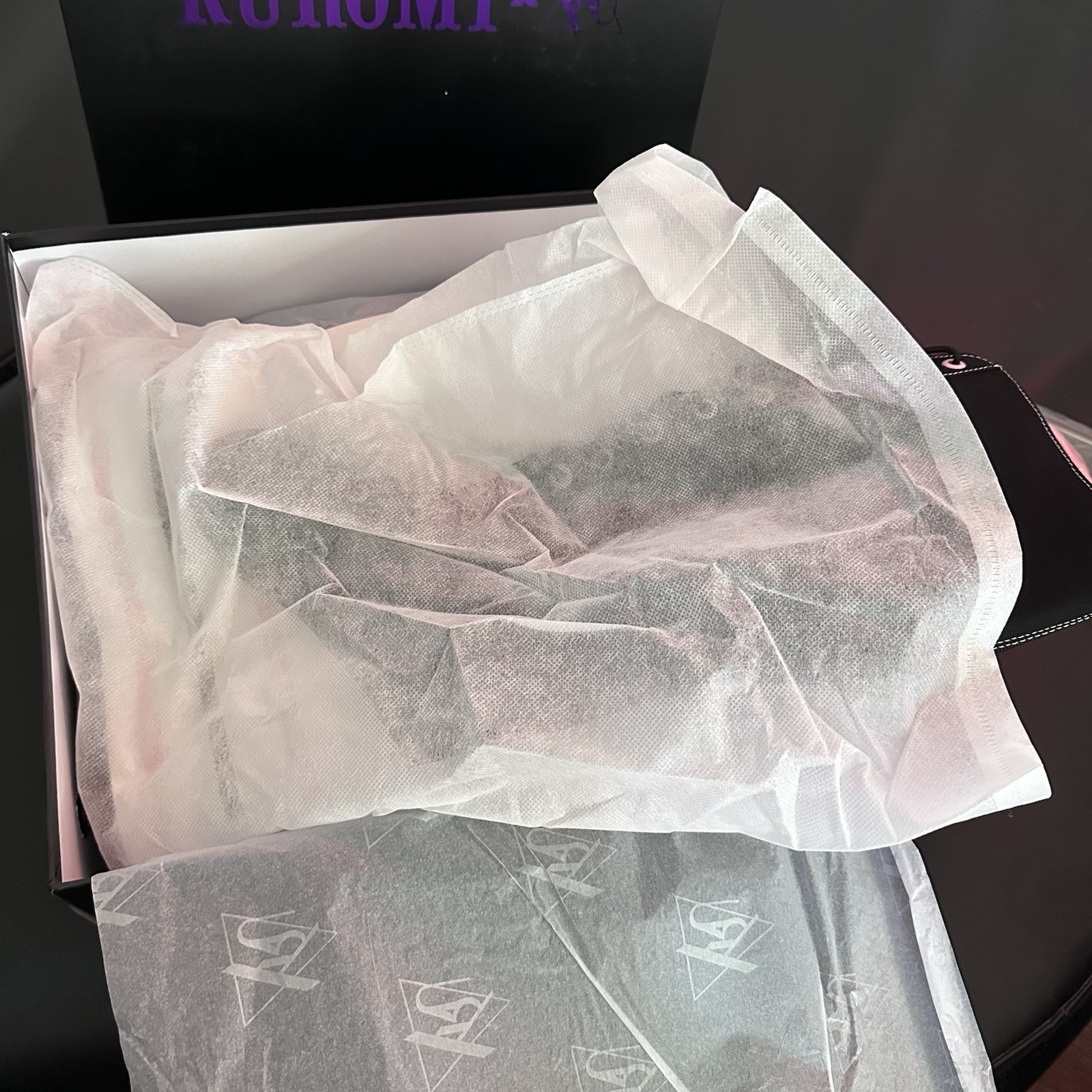 YRU x Kuromi Detention Platform Boots Black Pink White Women’s New In Box Size 9