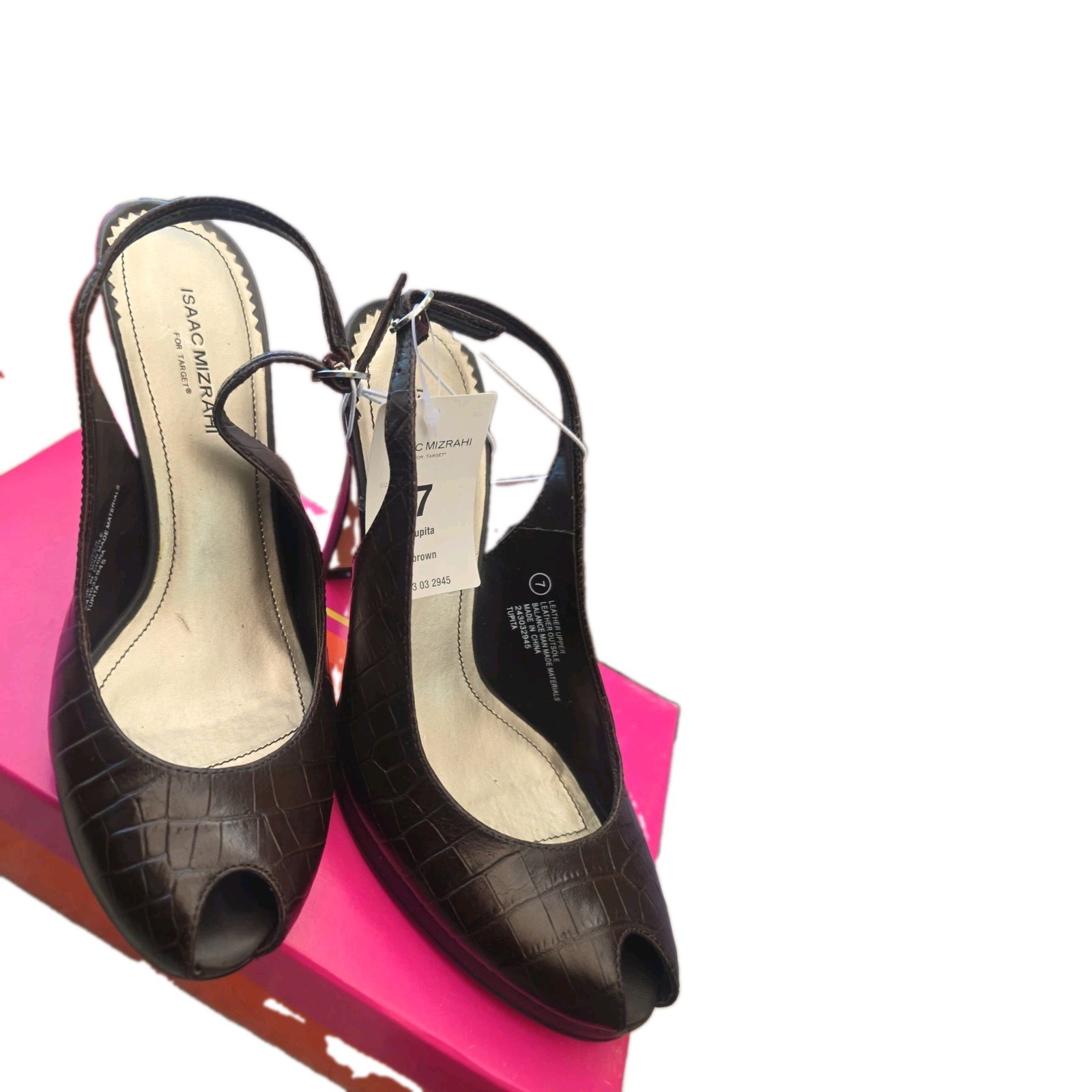 Isaac Mizrahi for Target Womens TUPITA BROWN SIZE 7 Leather