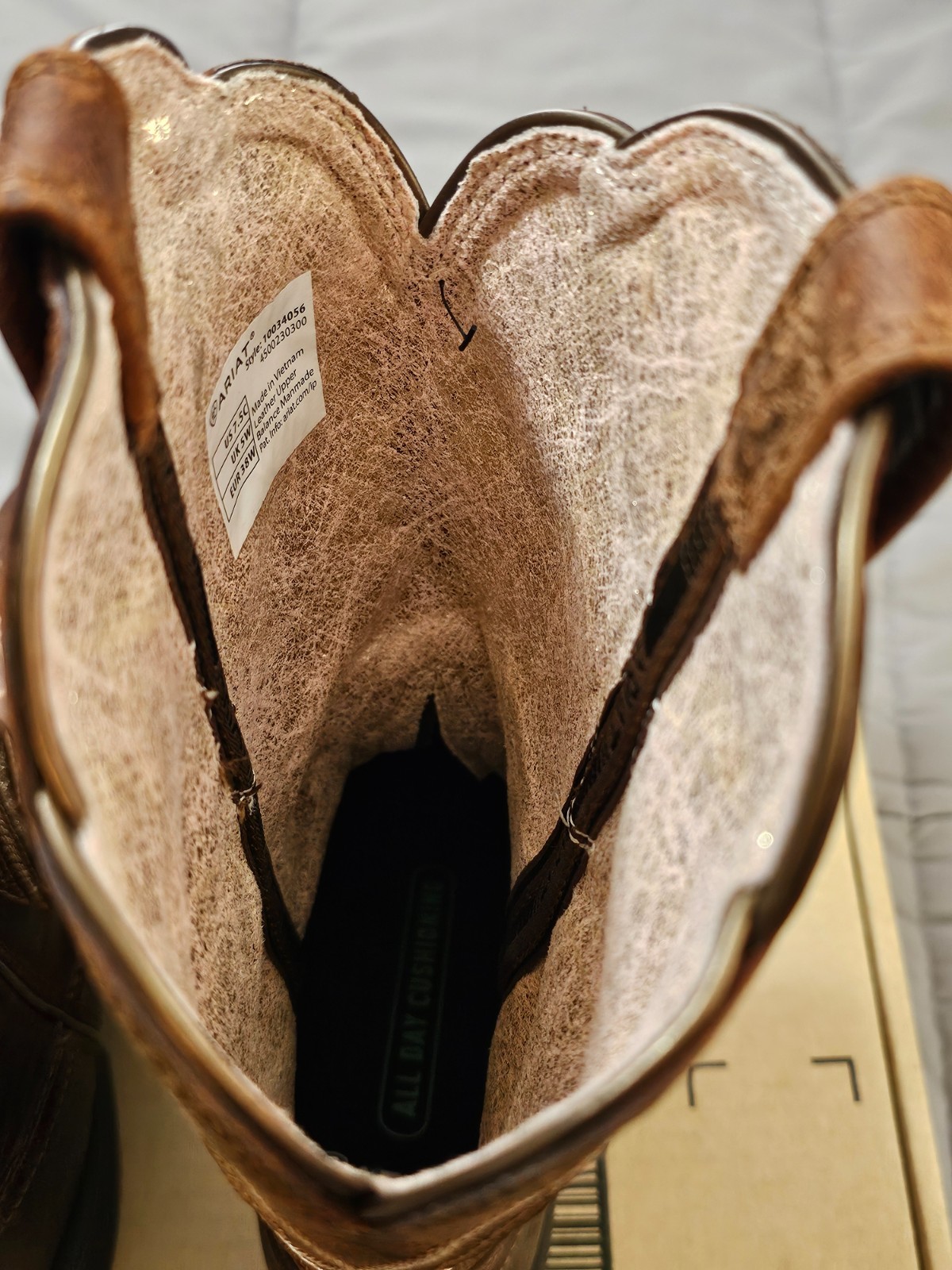 Ariat® (Women’s 7.5 WIDE) Round Up Bliss™ Western Boot, Sassy Brown – $220