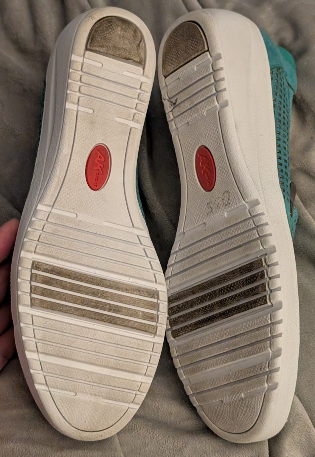 Anne Klein Shoes Womens 8 M AK7YARIS Casual Slip On Loafer Teal Green Textile
