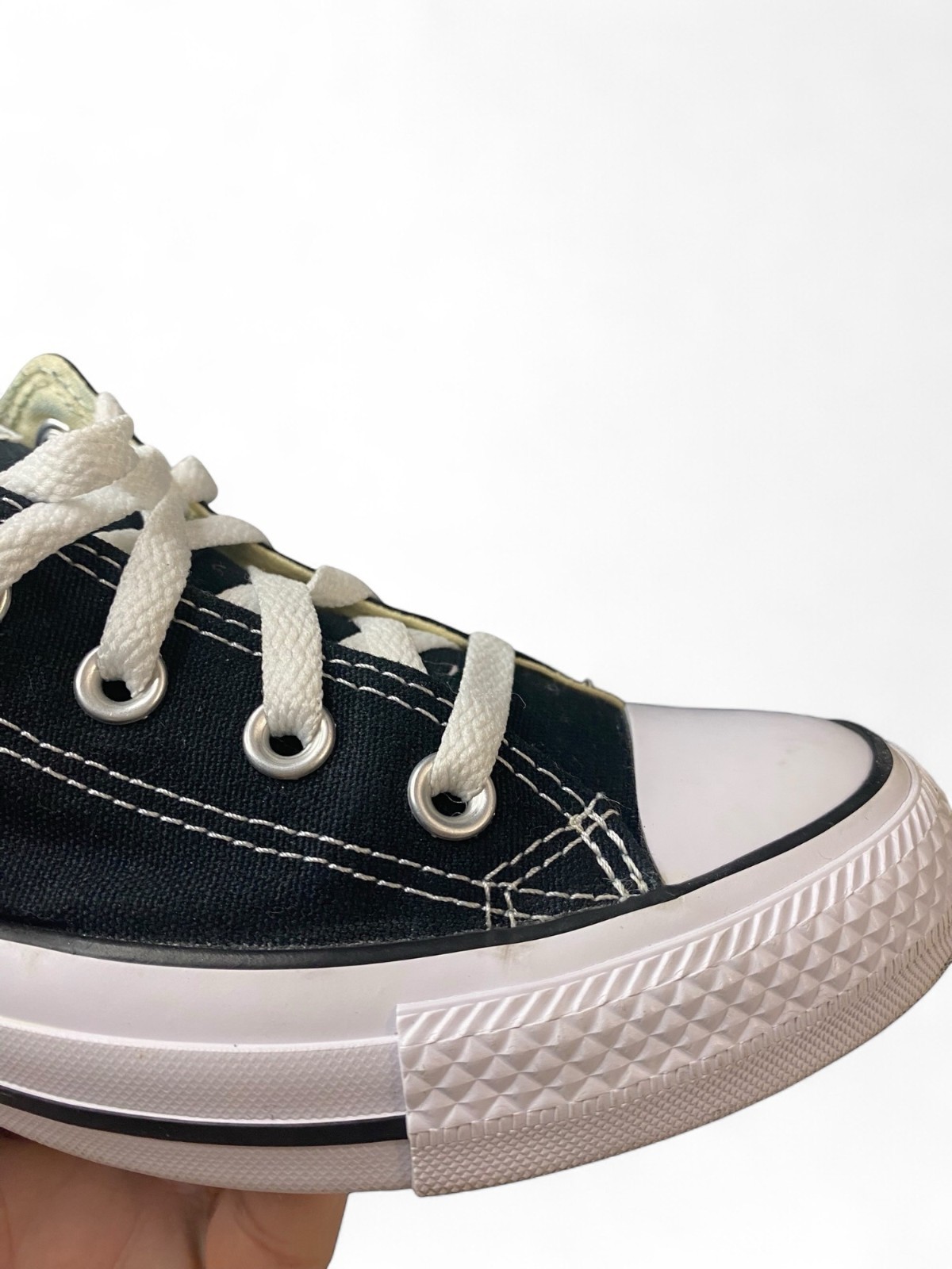 Converse All Star Low Black White Sneakers Mens 4 Womens 6 Chuck Taylor Shoes