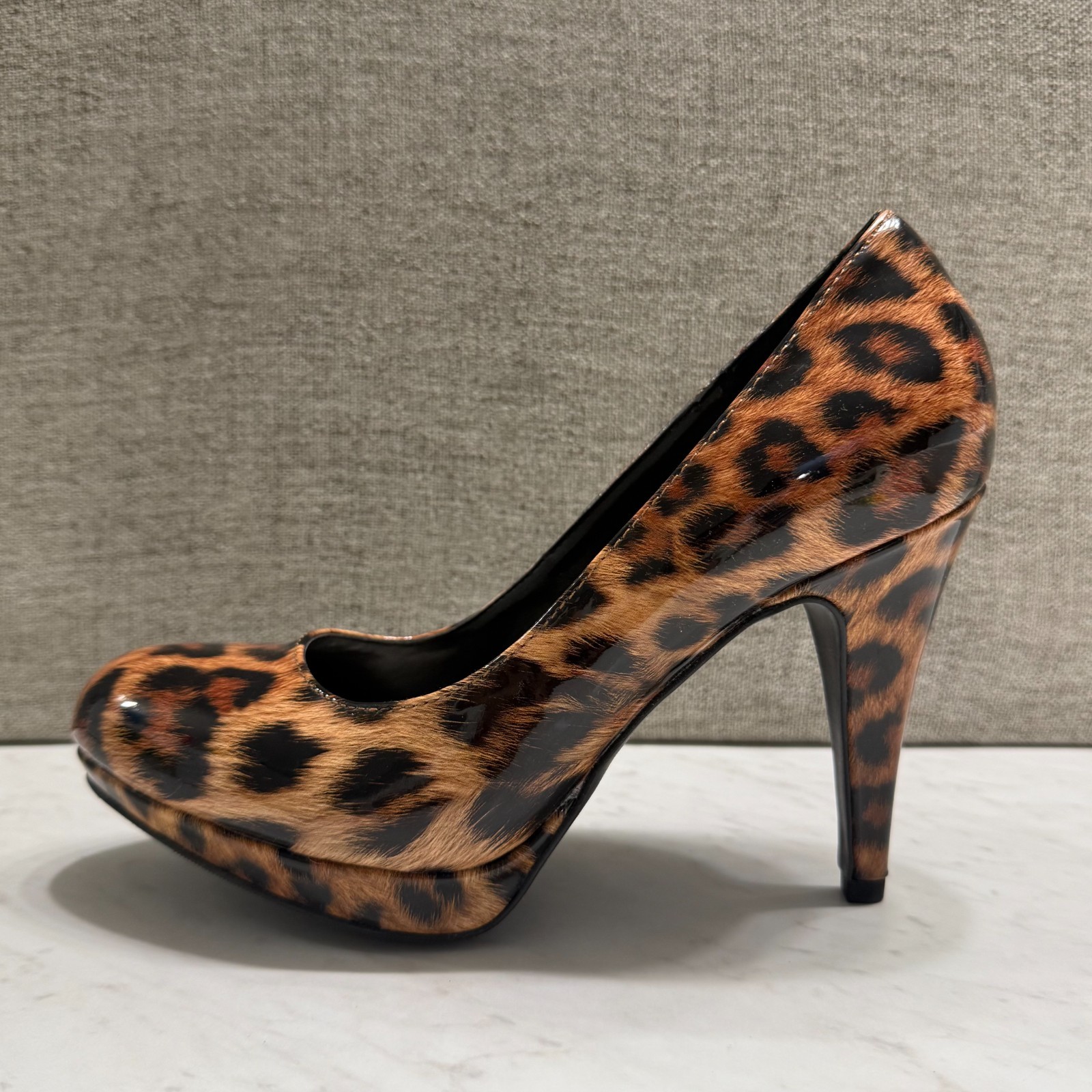 Worthington Animal Print Leopard Stiletto Pump Heel Career Chic Womens Size 7