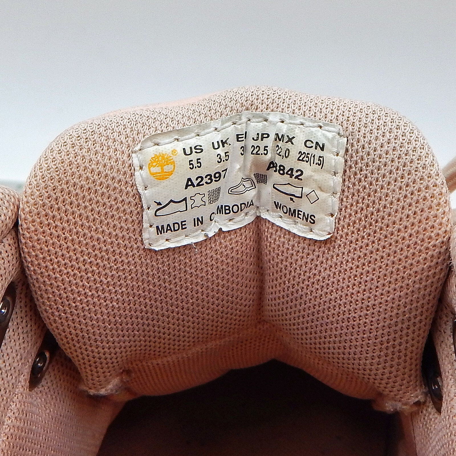 Timberland Women’s Euro Sprint Light Pink Sz 5.5 Girls Nubuck Ankle Hiker Boots
