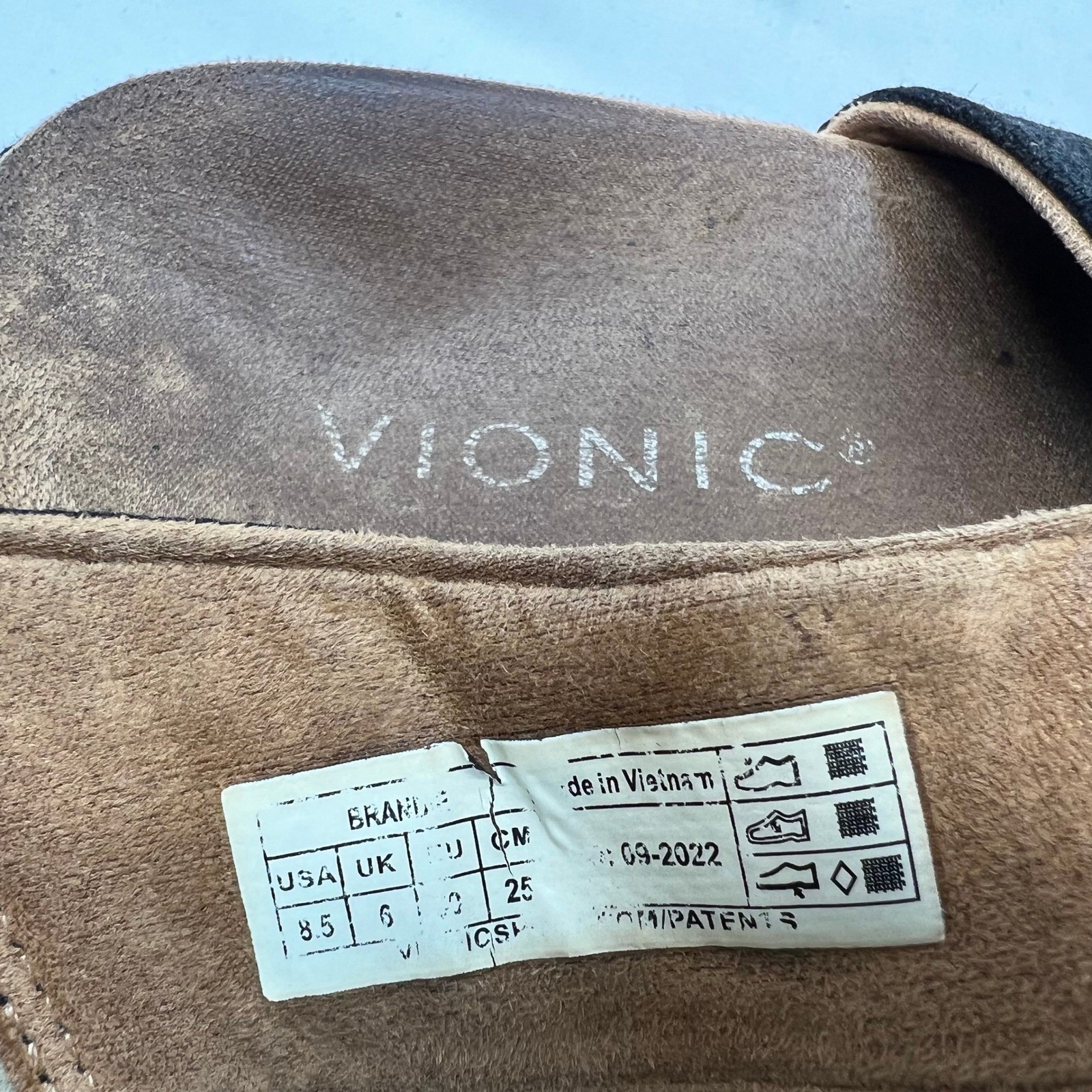 Vionic Brielle Black Platform Slide Sandals Orthotic Adjustable Straps Women 8.5