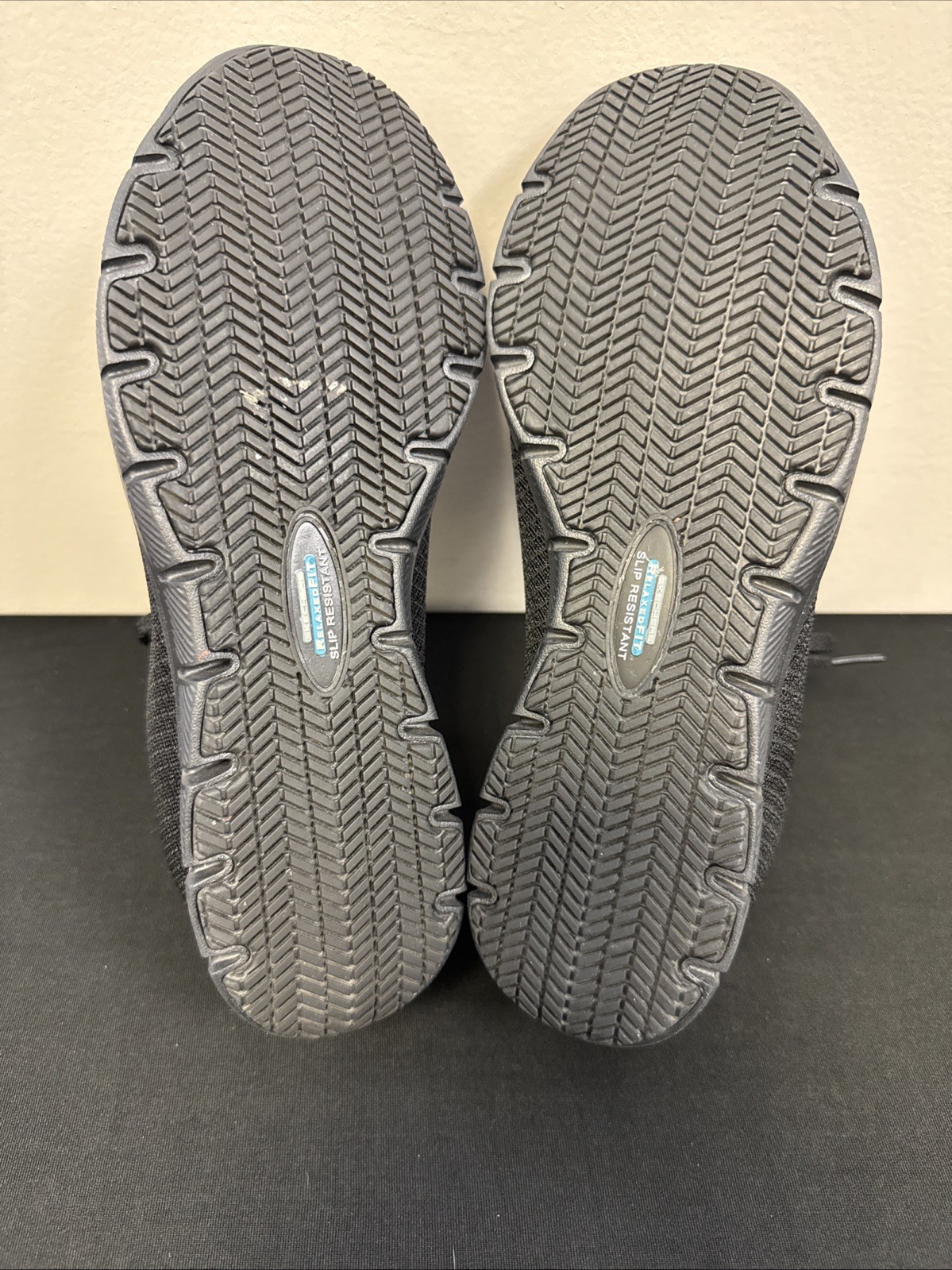 Skechers Womens Size 8.5 Ghenter Bronaugh 77210 Black Work Slip Resistant Shoes