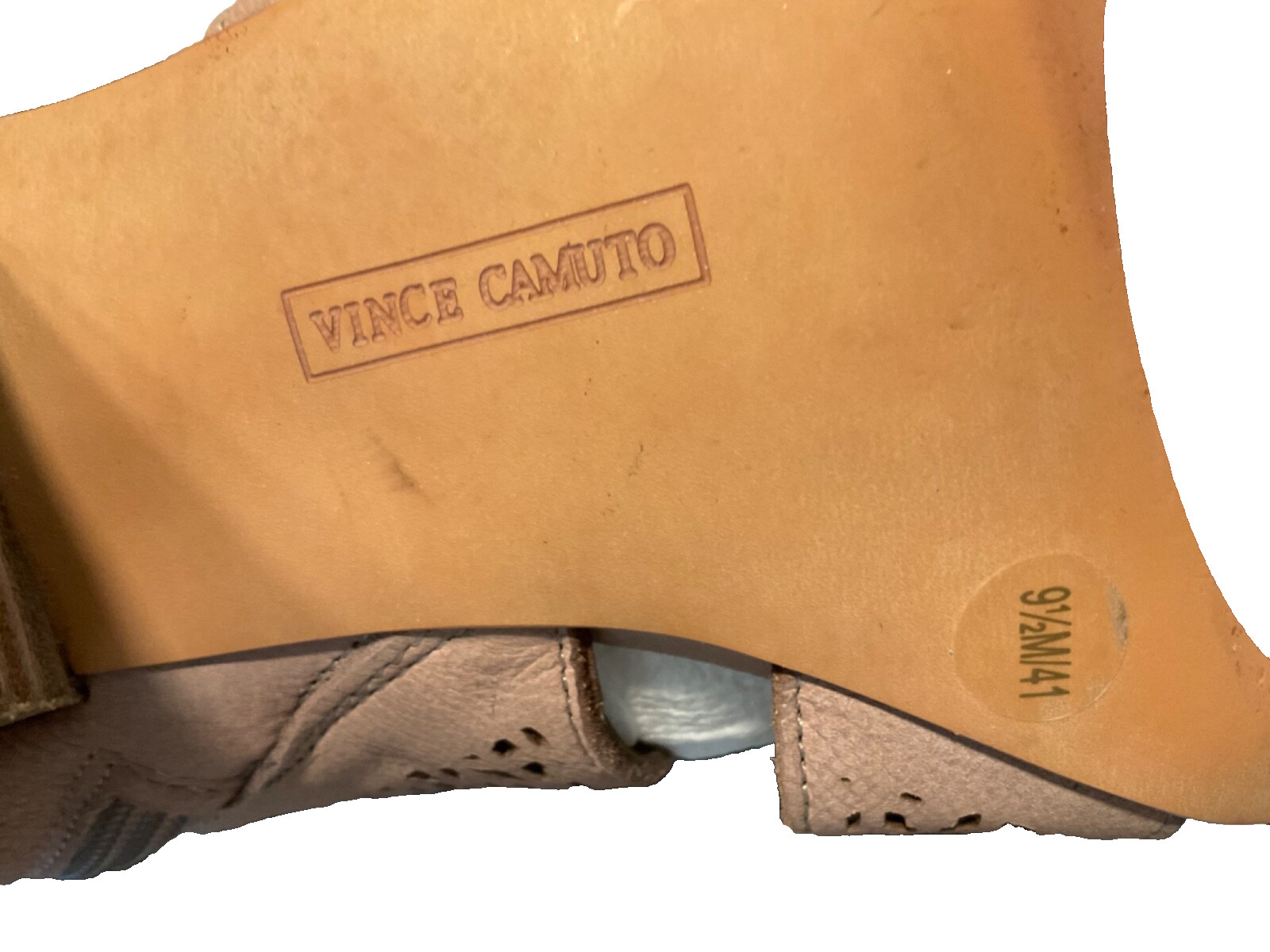 Vince Camuto Womens Eshantel Beige D’Orsay Heels 9.5 Medium (B,M) TAN BROWN
