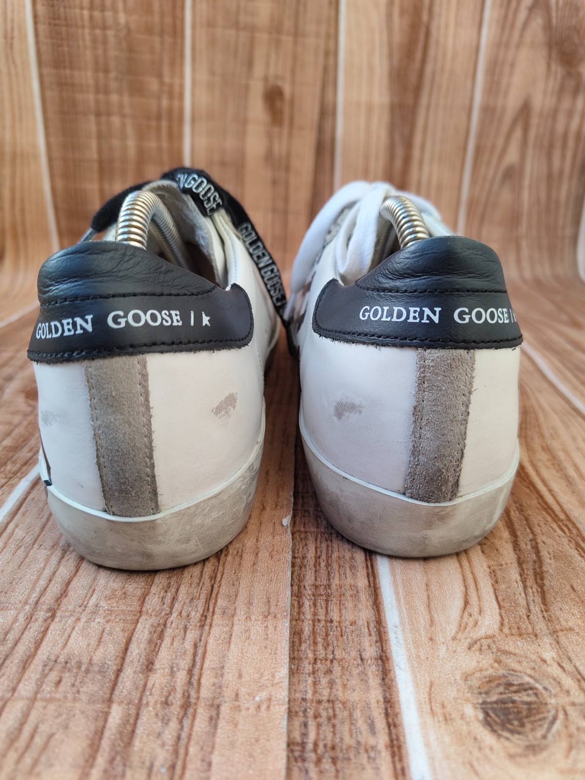 Golden Goose Superstar White Leather Graffiti Low Trainers EU 37 US 7