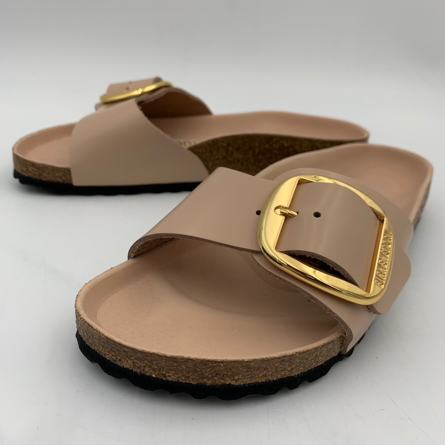 Birkenstock New w/ Box Madrid Big Buckle High Shine New Beige Patent Leather N