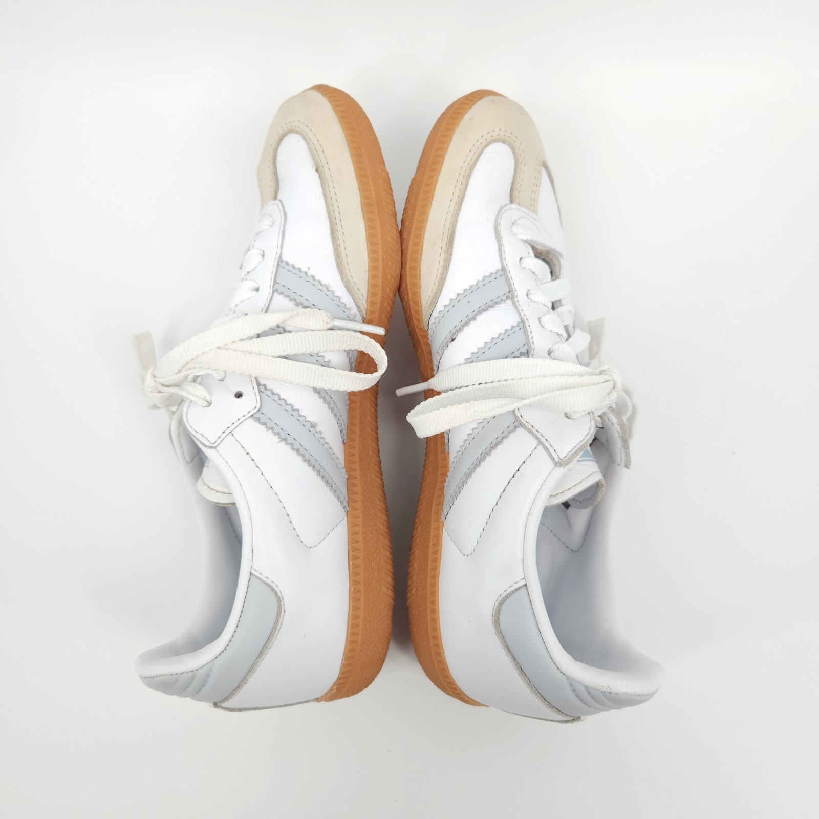 Adidas Samba OG Shoes Women Size 6 White Halo Blue Gum IE0877