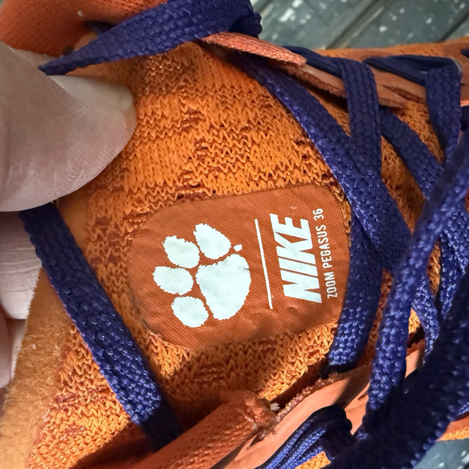 Nike Air Zoom Pegasus 36 Clemson CI2038-800 Orange Running Shoes Women Size 9