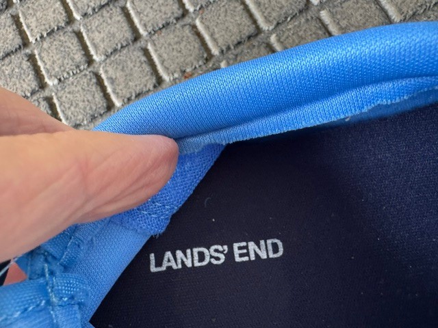 Lands End Womens Aqua Socks Deep Sea/Galaxy Blue Mosaic 9-10 ONLY WORN ONCE