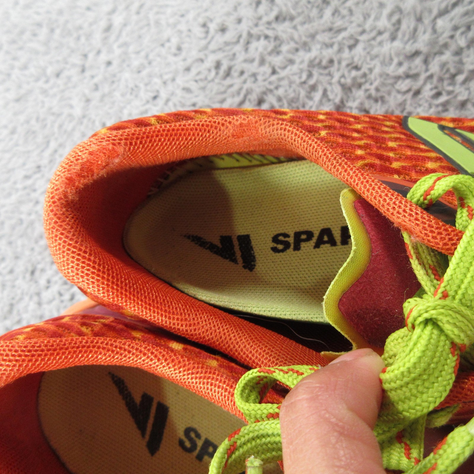 VJ Spark Shoes Womens Size 7.5 Orange Yellow Trail Running Athletic Mesh
