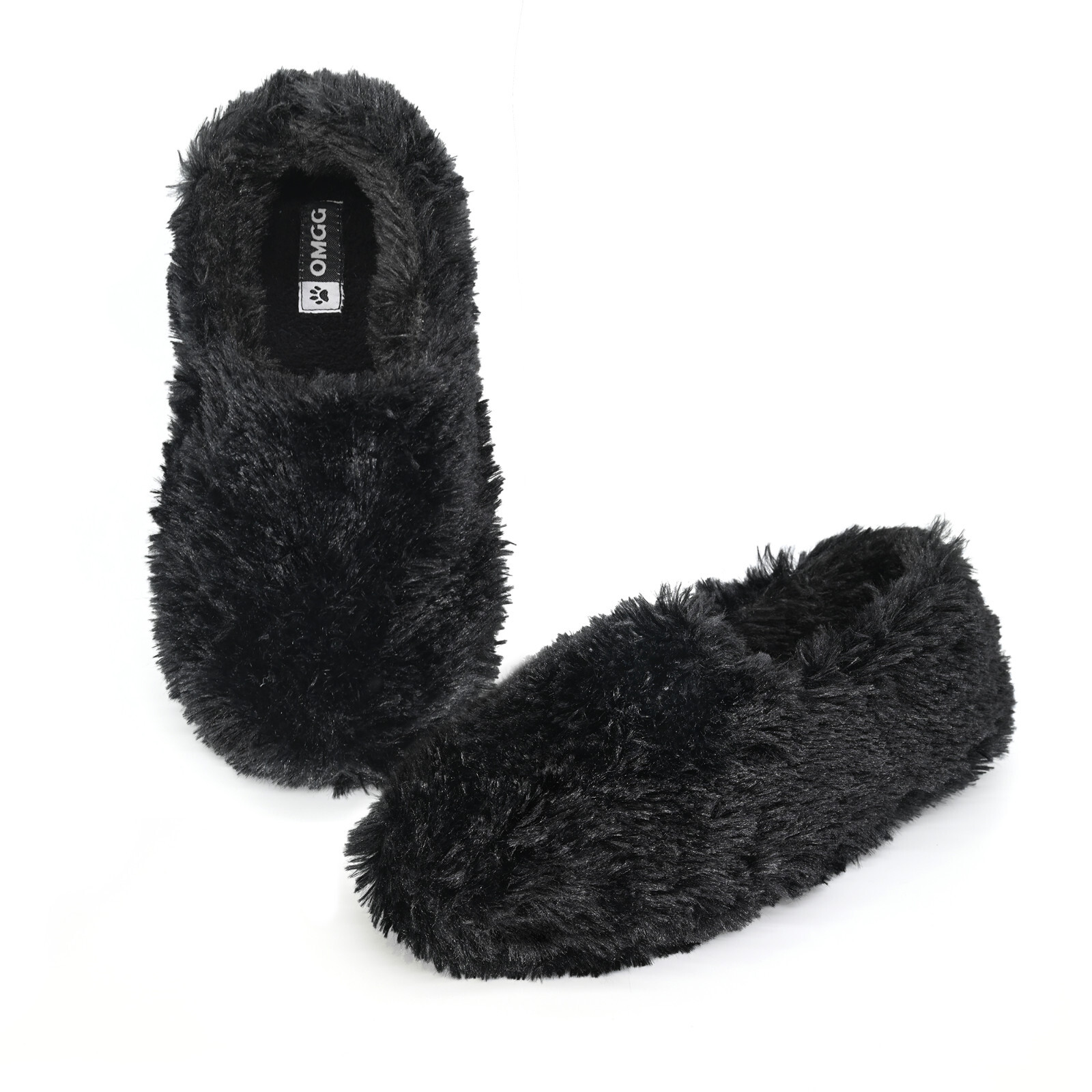 Fuzzy Winter Indoor Slippers for Women, Plush Warm Moccasin Slippers for Lady
