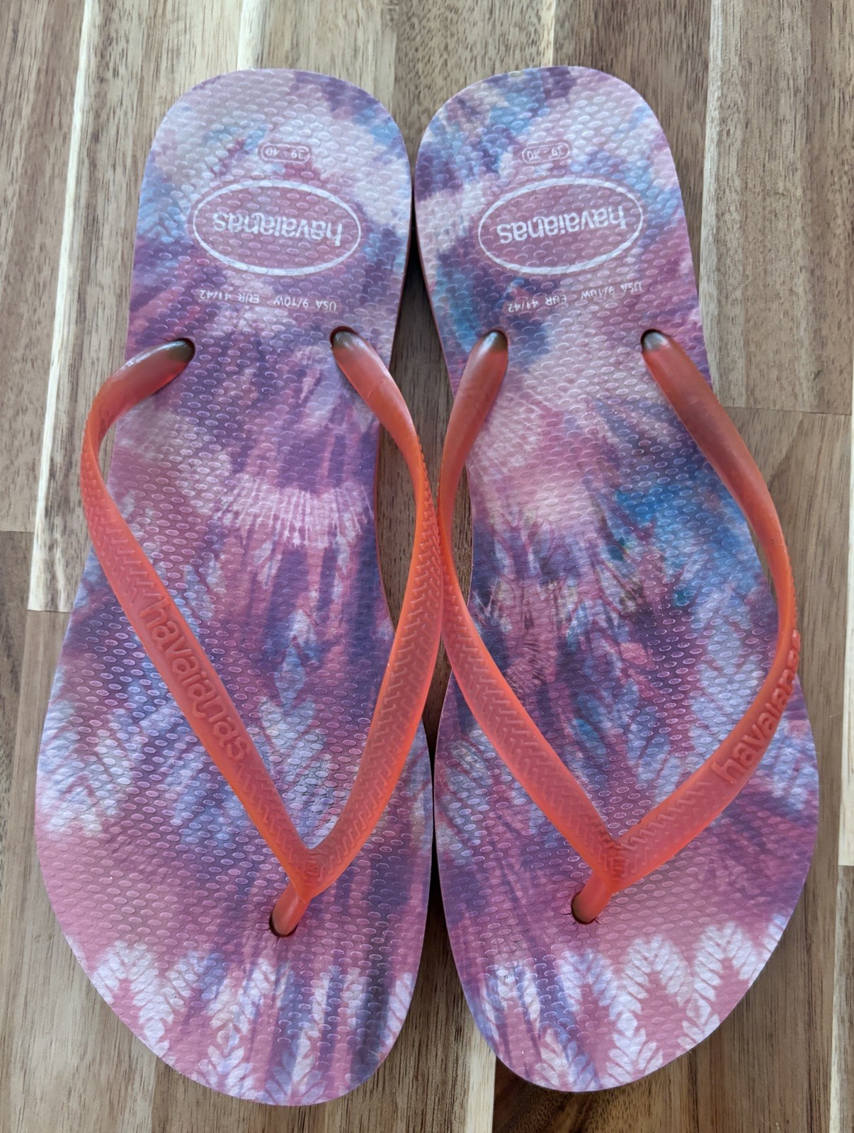 Havaianas Top tie dye Flip Flop Thong Sandals pink Women’s USA 9/10