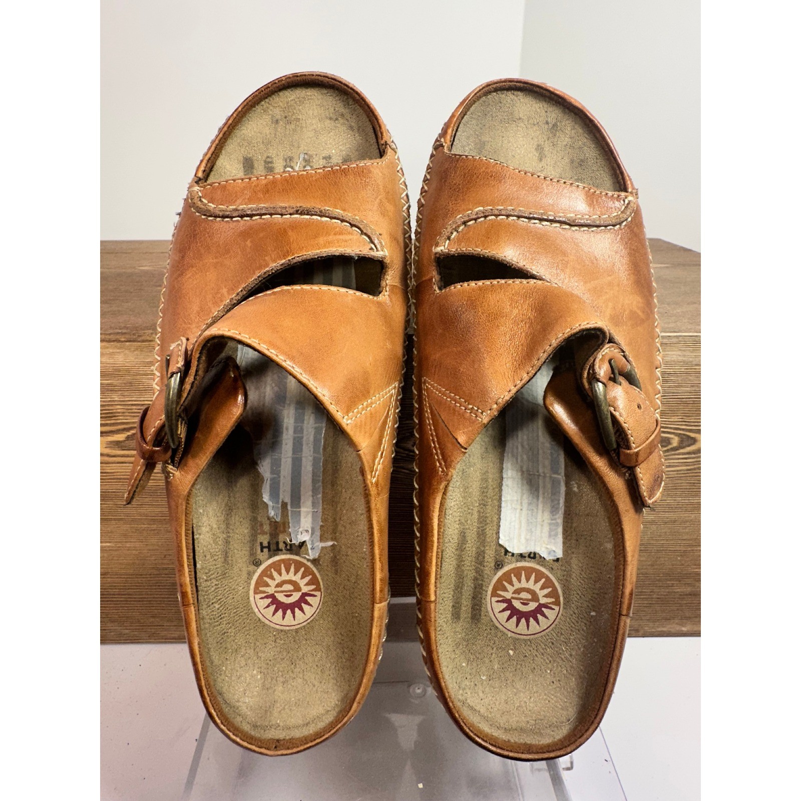 VTG Earth Spirit Comfort Sandal Women 7 Leather Casual Travel Artisan Boho Jesus