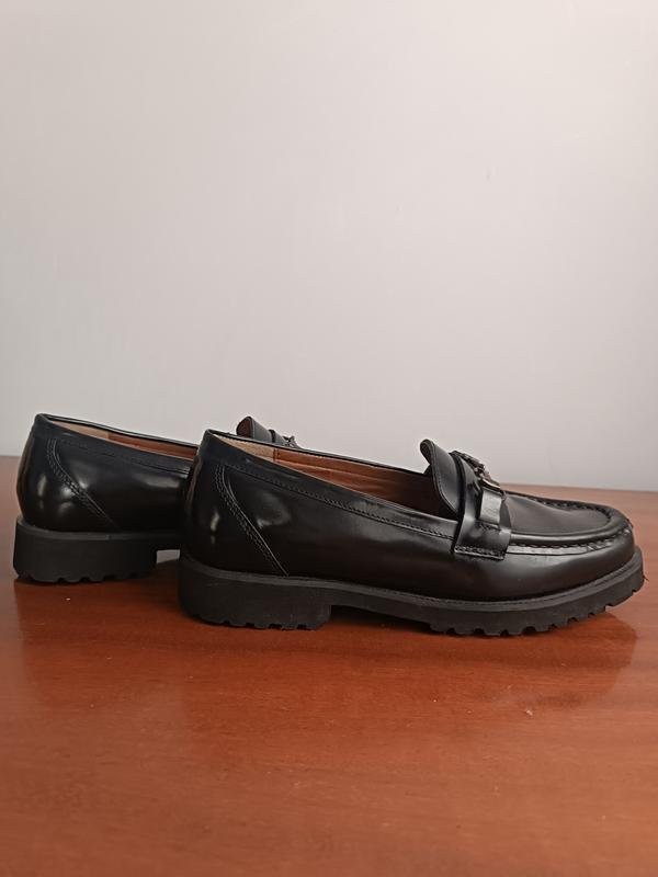 women john white loafers black leather 38