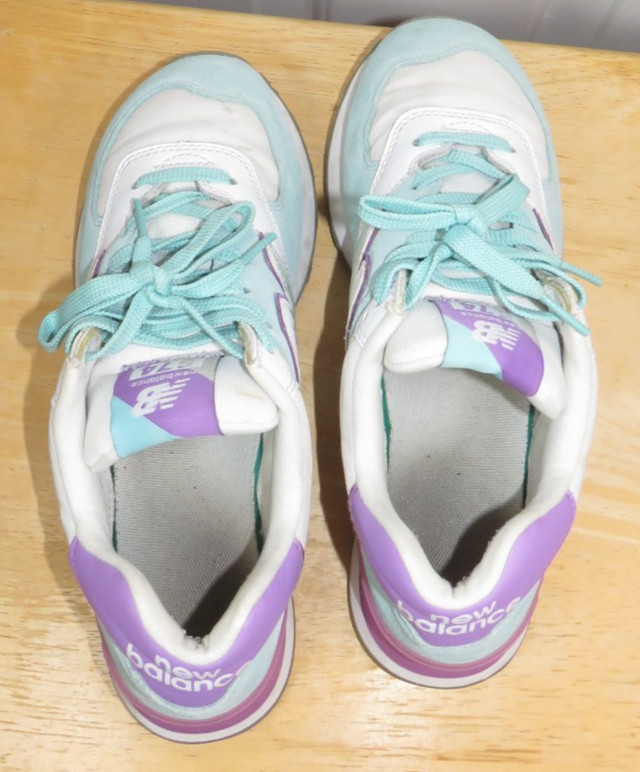 New Balance 574 Split Sail Sneakers Teal/White/Lavender Women’s 8.5B -WL574NHB