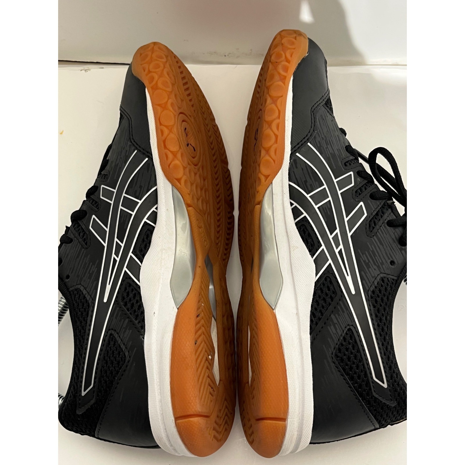 Asics Gel-Rocket 9 Volleyball Shoes Black White Gum Sole Indoor Court Sneakers
