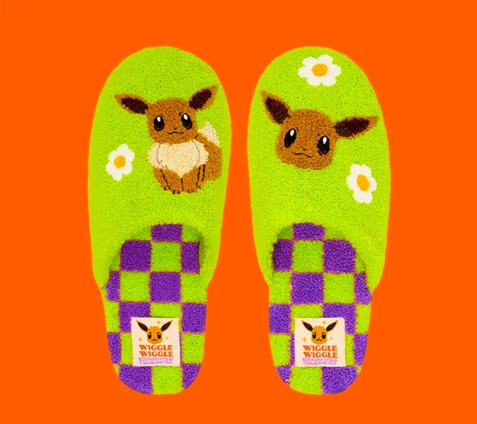 Pokemon x Wiggle Wiggle Terry Home Slippers Pikachu Eevee Snorlax Ditto Korea