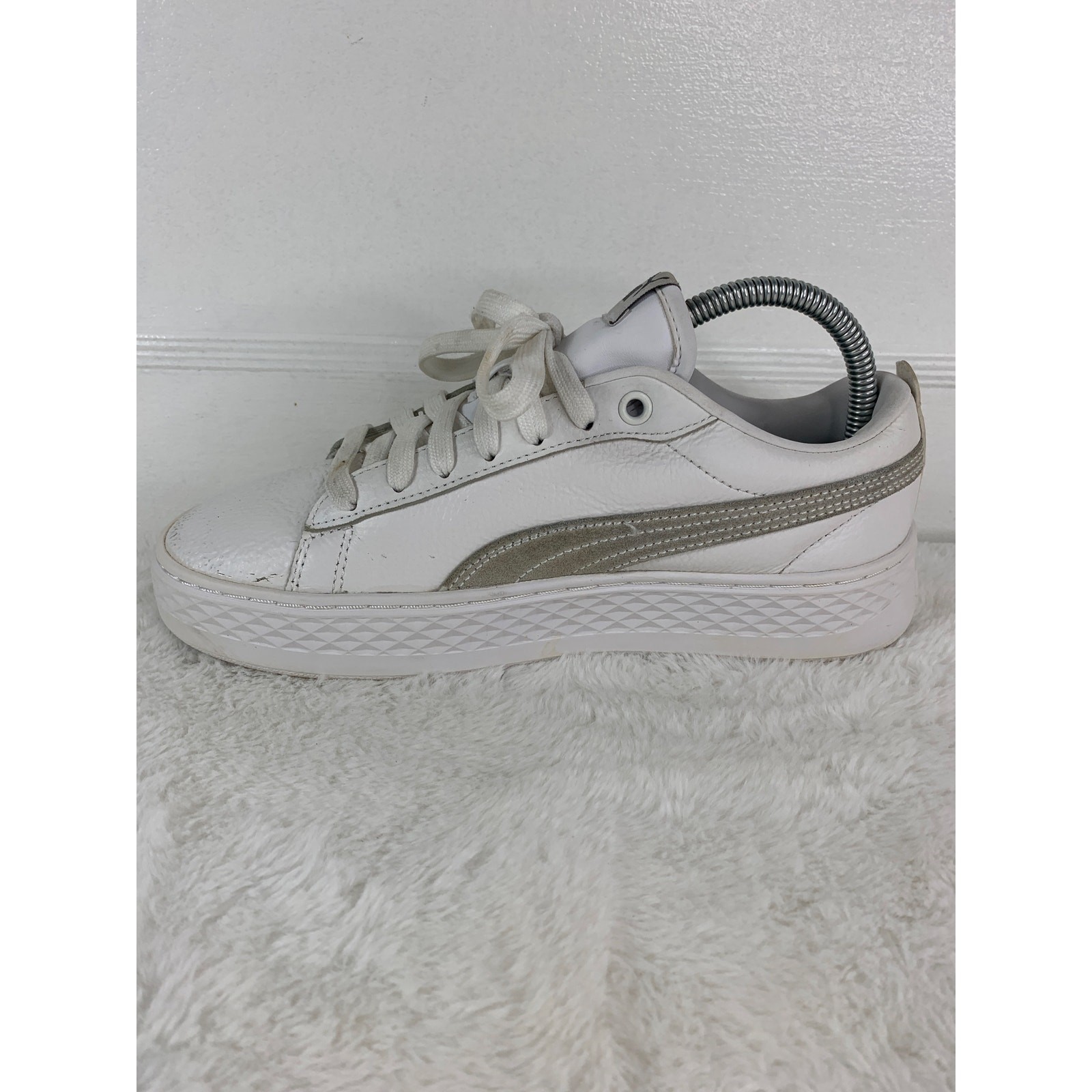 Puma Smash Platform 366487-06 White Women’s Casual Sneakers Size 8