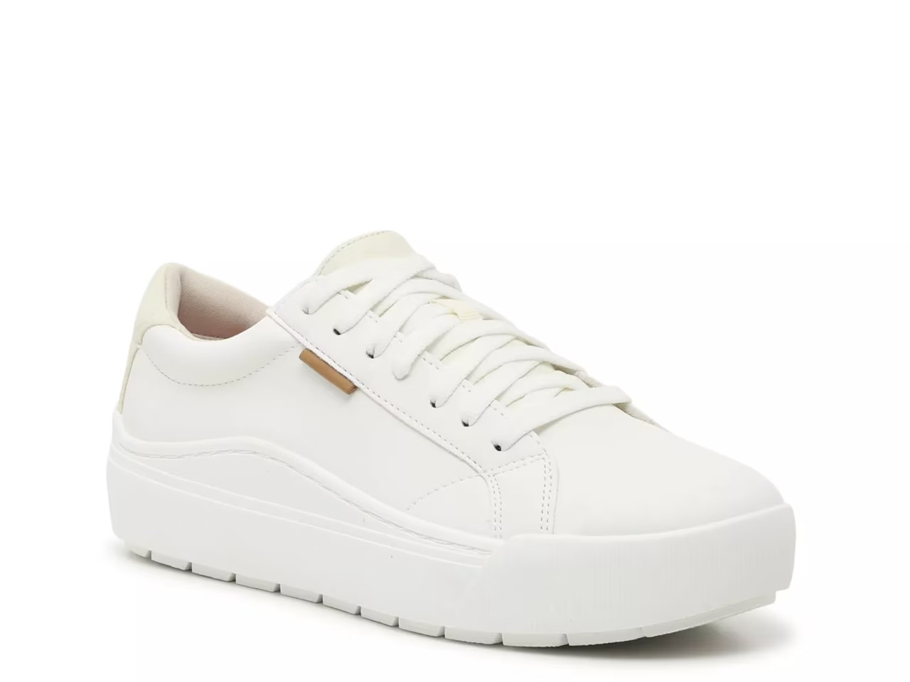 Dr. Scholl’s Time Off Platform Sneaker Women’s – White Fabric & Synthetic