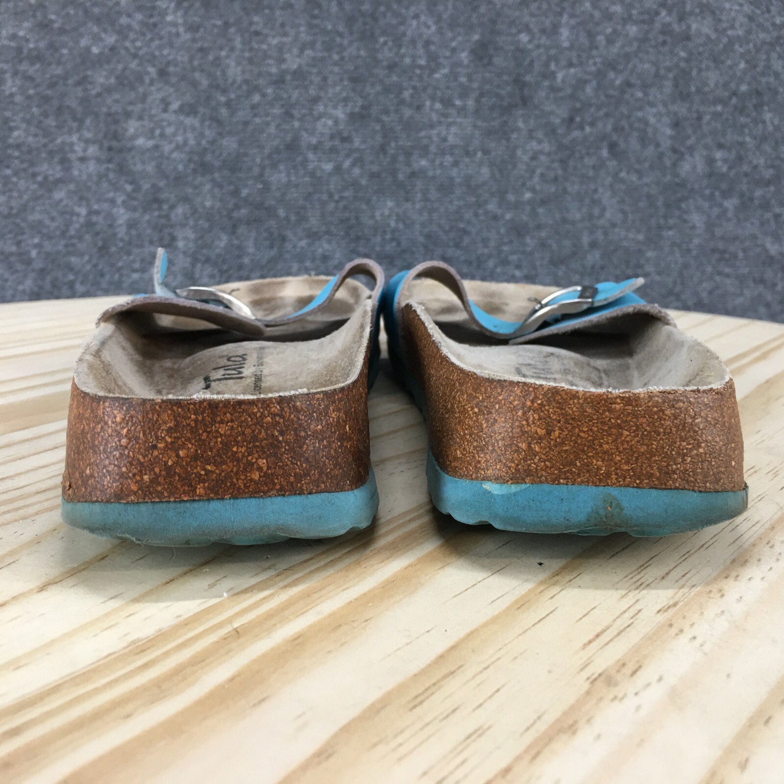 Tula By Birkenstock Sandals Womens 38 Narrow Slide Blue Casual Slip On Comfort