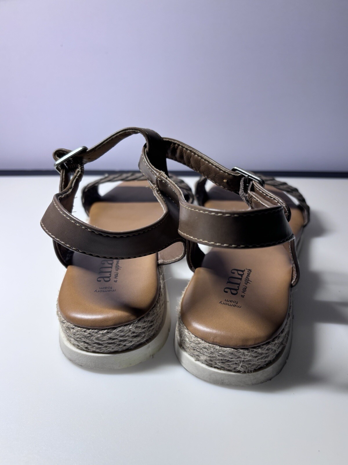 ANA Beige Size 9 Memory Foam Sandals