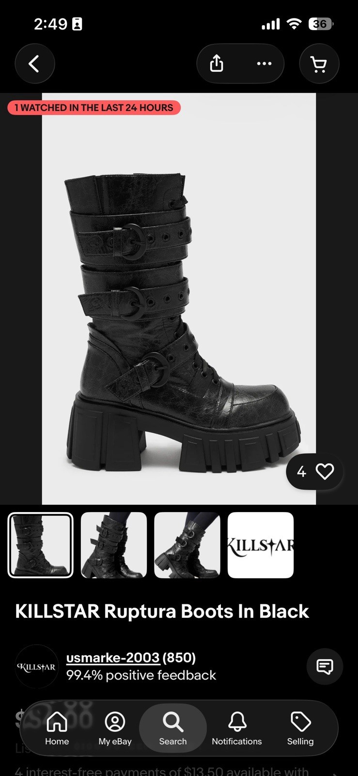 Killstar Combat Boots