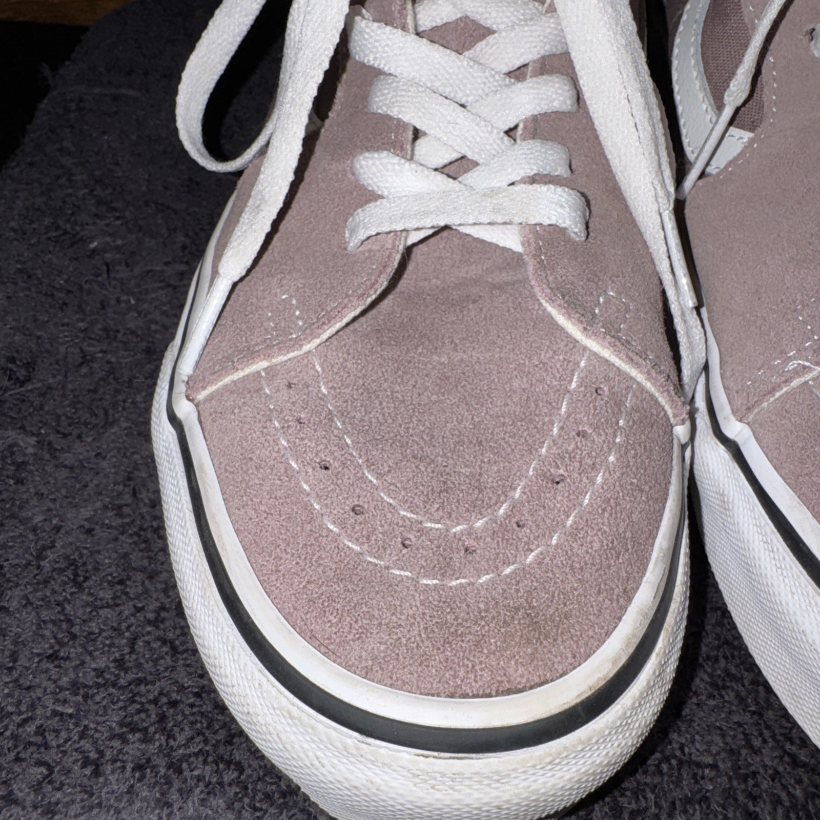 Vans Sk8 Hi Tapered Women’s 10.0 or men’s 8.5 Pink Rose Smoke Canvas Skate Shoes