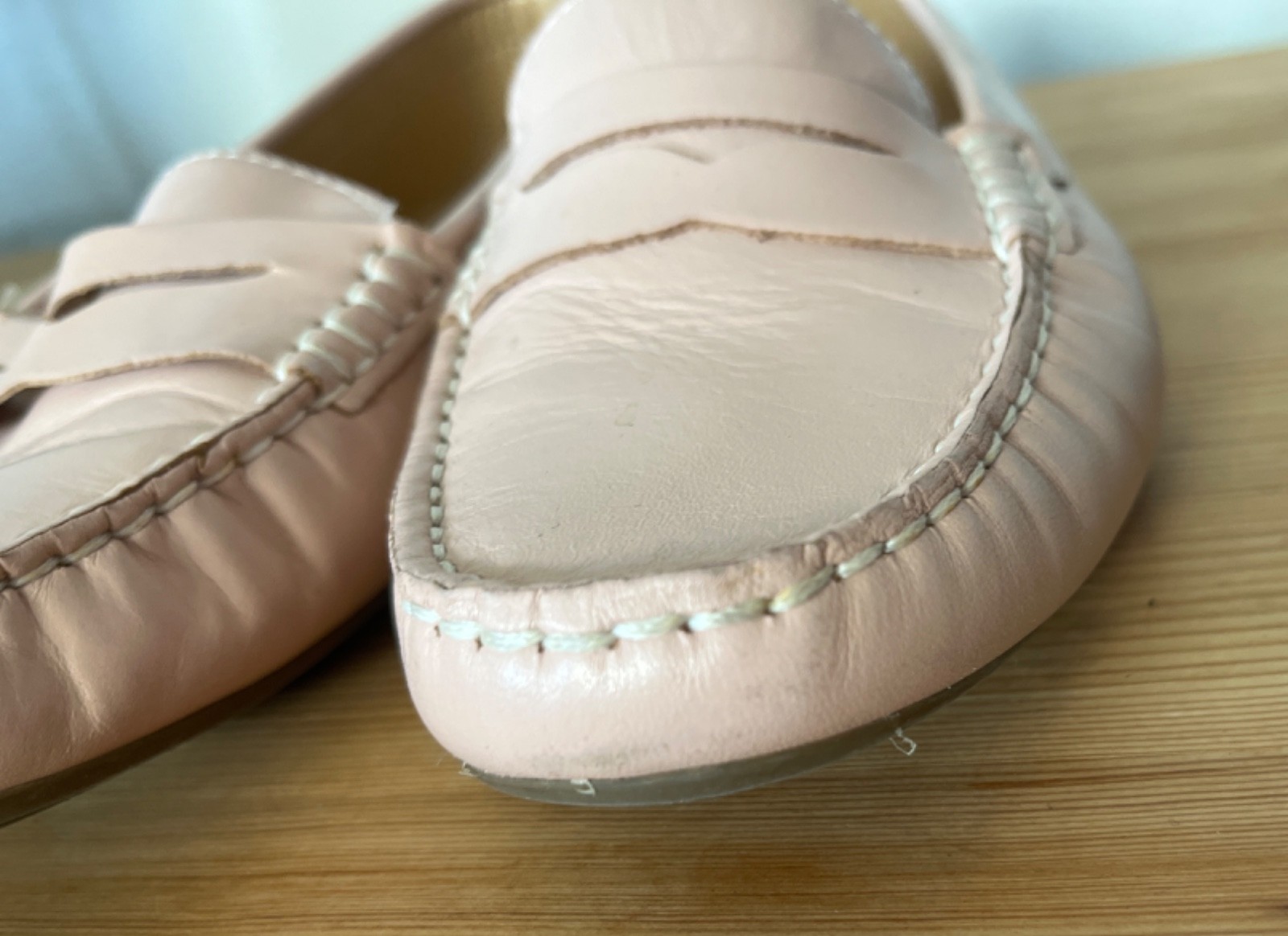 Talbots Leather Blush Pink Driver Loafers 8.5M – Women’s