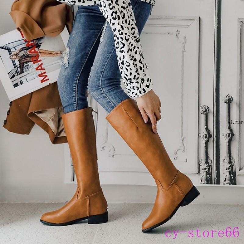 Women’s Men’s Mid Calf Knee High Riding Boots Tall Shoes Zipper Leather Oversize