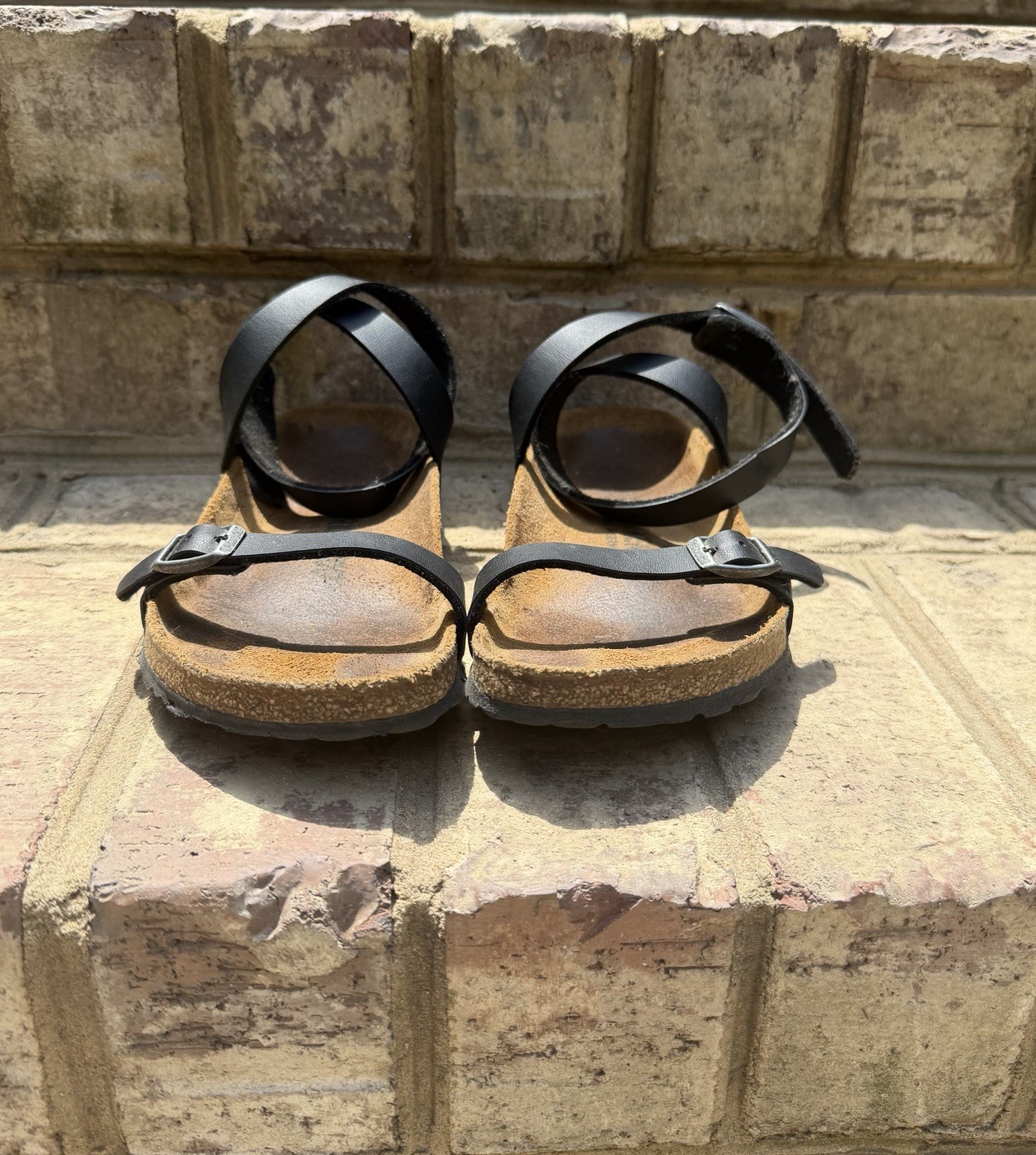 Birkenstock Daloa Black Leather Ankle Strap Sandals Women’s EU 37 US 6-6.5