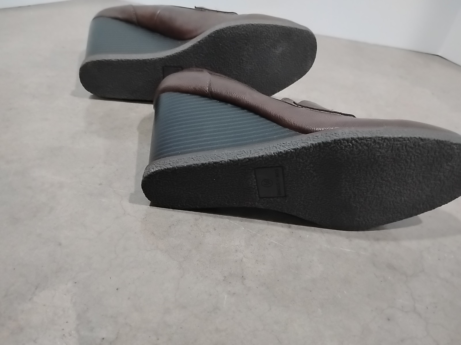 Sun + Stone JETTA Wedge Loafer Brown Women’s 9.5 Y2K